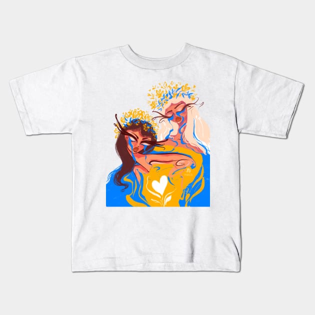 Ukrainian soul Kids T-Shirt by valentyna mohylei